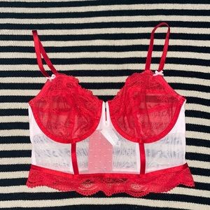 Auden sheer lace corset bralette size M